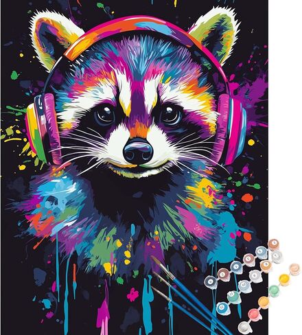 Spinning Vinyl Record Paint by Numbers for Beginners, Cool Vinyl Record Paint by Number Kits for Adults, Colorful Vinyl Record Acrylic Paints Oil Painting for Home Decor(16×20inches, No Frame) in Kuwait