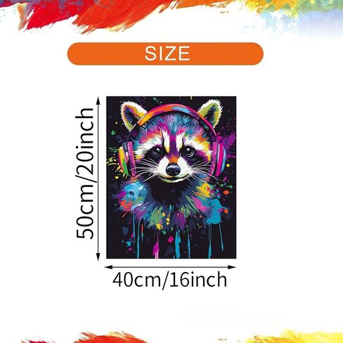 Spinning Vinyl Record Paint by Numbers for Beginners, Cool Vinyl Record Paint by Number Kits for Adults, Colorful Vinyl Record Acrylic Paints Oil Painting for Home Decor(16×20inches, No Frame) in Kuwait