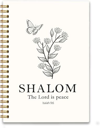 Wildflower Bible Spiral Journaling Notebooks for Women Girls School Teen Isaiah 9:6 Christian Spiral Notebooks Journal The Lord is Peace 80 Sheets 5.8x8.3 in Kuwait