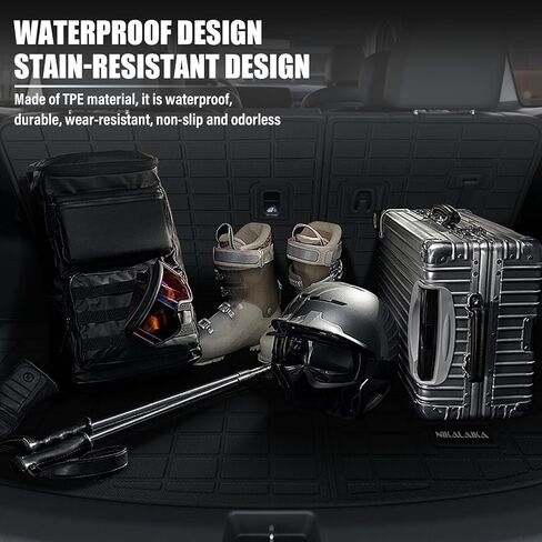 Floor Mats & Cargo Liner for Kia Soul 2025 2024-2020 All Weather Protection TPE Rubber Floor Liners Full Set Automotive Mat Accessories, Black (Only Fits Upper Floor of The Trunk) in Kuwait