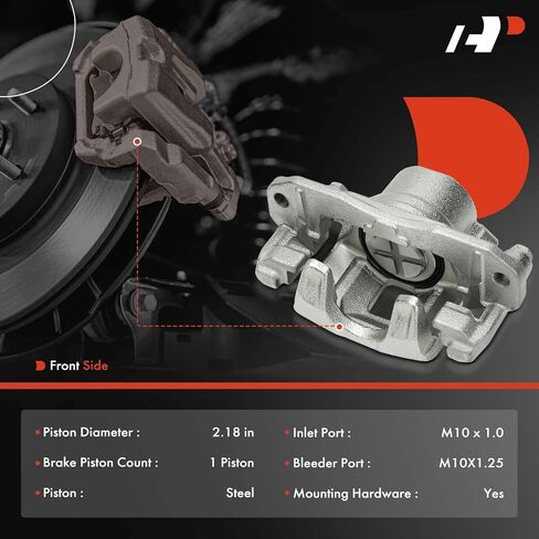 A-Premium Disc Brake Caliper Assembly with Bracket Compatible with Honda Big Red 700 2009 2010 2011 2012 2013 - Front Driver and Passenger Side in Saudi Arabia