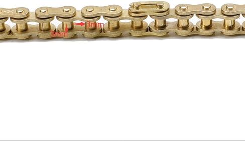25H 136 Links Motorcycle Drive Chain with Spare Master Link 136 Pins Gold for 47cc 49cc 2 Stroke Scooter Dirt Bike Pocket Bike Mini Bike Minimoto Kids ATV UTV Quad Go Kart Buggy in Saudi Arabia
