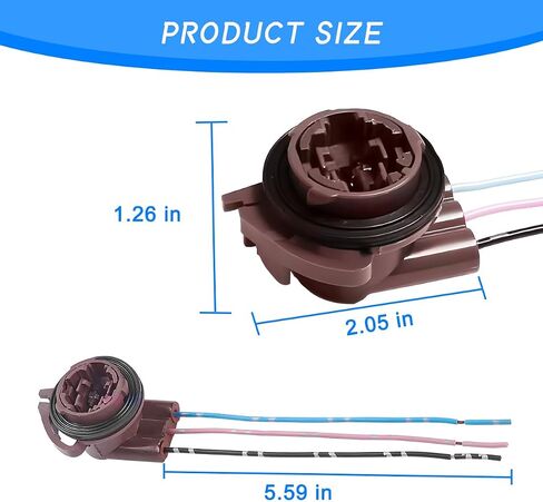 Mandark 2PCS 3157B CAR SOCKETS مسبقًا تسخيرًا ، موصلات توصيل توصيل الأسلاك الإناث ، مصباح ، مصباح ، مصباح DRL ، مصباح DRL ، مصباح DRL in Saudi Arabia