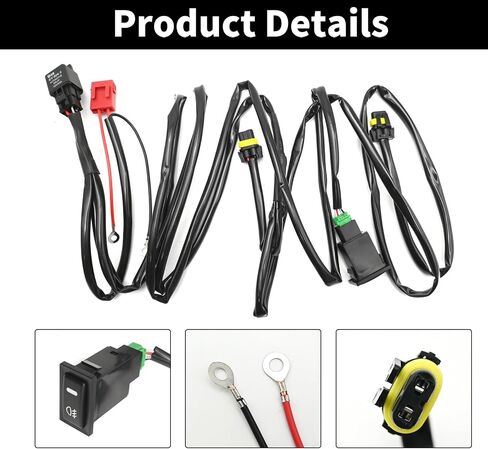 12V Universal Fog Light Light Hainess Kit 12V 40A ترحيل الطاقة لمعظم المركبات in Saudi Arabia