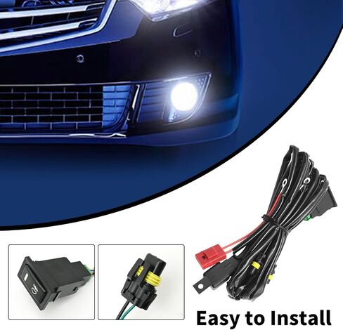 12V Universal Fog Light Light Hainess Kit 12V 40A ترحيل الطاقة لمعظم المركبات in Saudi Arabia
