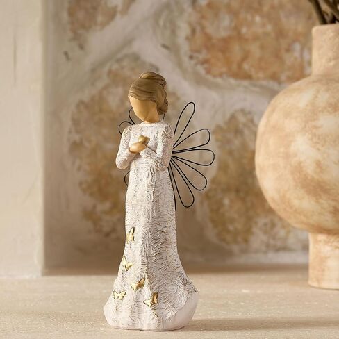NAN ZAI NAN FANG Sympathy Angel Figurines for Loss of Loved Ones Angel Statues Home Decor Serenity Prayer Gifts for Women Resin Sculpted Hand-Painted Figure Bereavement Gift Idea Praying Hands Statue in Kuwait