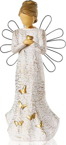 NAN ZAI NAN FANG Sympathy Angel Figurines for Loss of Loved Ones Angel Statues Home Decor Serenity Prayer Gifts for Women Resin Sculpted Hand-Painted Figure Bereavement Gift Idea Praying Hands Statue in Kuwait