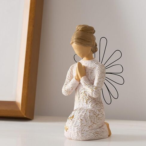 NAN ZAI NAN FANG Sympathy Angel Figurines for Loss of Loved Ones Angel Statues Home Decor Serenity Prayer Gifts for Women Resin Sculpted Hand-Painted Figure Bereavement Gift Idea Praying Hands Statue in Kuwait