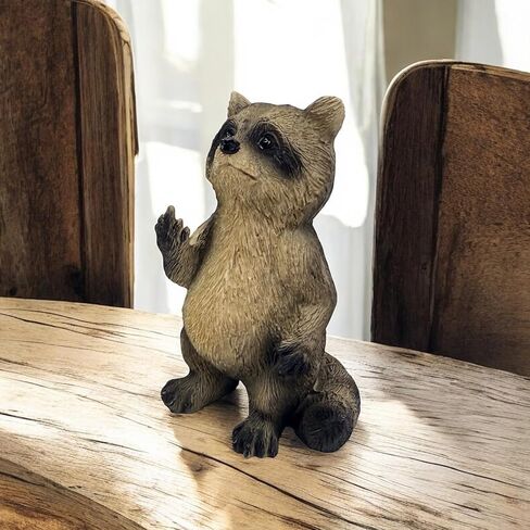 Top Brass Rude Raccoon Figurine - Flipping The Bird/Giving The Middle Finger Whimsical Desk Décor, Funny Novelty Gag Gift in Saudi Arabia