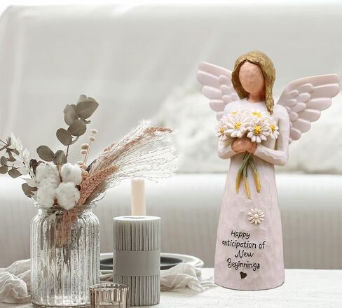 هدايا بدايات جديدة للنساء ، هدايا وداع لزملاء العمل ، زميل في العمل يترك هدية ، بداية جديدة ، وداعا ، حظا سعيدا ، الطلاق ، الانفصال ، التخرج ، تمثال ملاك باليد (أبيض) in Kuwait