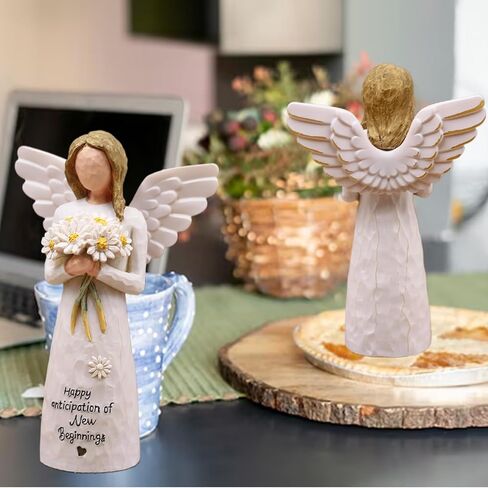 هدايا بدايات جديدة للنساء ، هدايا وداع لزملاء العمل ، زميل في العمل يترك هدية ، بداية جديدة ، وداعا ، حظا سعيدا ، الطلاق ، الانفصال ، التخرج ، تمثال ملاك باليد (أبيض) in Kuwait