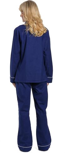 Twin Boat Womens 100% Cotton Flannel Pajama Sleepwear Set in Kuwait