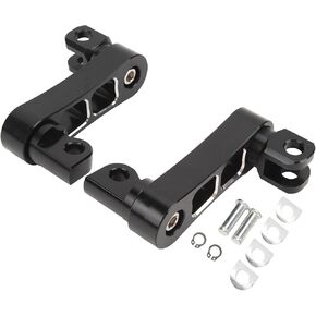 Motorcycle Foot Pegs Bracket, Adjustable Highway Foot Pegs Extension Brackets, Passenger Highway FootPegs Male Mount Foot Peg Clamp Support Extensions Bracket (Black), Genericuz9xn2bwm4-11 in Kuwait