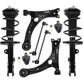 Detroit Axle - 1.8L Front 8pc Suspension Kit for 2009-2013 Toyota Corolla 2011-2013 Matrix, 2 Struts w/Coil Spring 2 Lower Control Arms 2 Lower Ball Joints 2 Sway Bar Links Replacement in Saudi Arabia