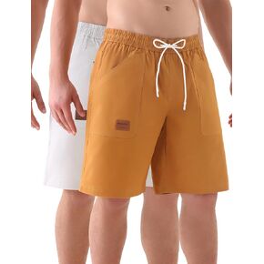 Mens Cargo Shorts - Cotton Drawstring Summer Beach Stretch Twill Chino Golf Shorts in Saudi Arabia