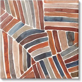 Stupell Industries Abstract Terracotta Stripes Canvas Wall Art Design by Cheryl Warrick in Kuwait