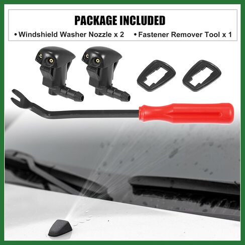 Motoforti 5pcs الأمامية الزجاج الأمامي ممسحة غسالة الفوهة رذاذ الطائرات الطائرات GJ6E-67-510B لتويوتا ياريس XP10 99-05 ل Tacoma MK1 2001-2004 ل MR2 MK2 MK3 89-07 لسيليكا MK6 93-99 LING-Lasting in Saudi Arabia