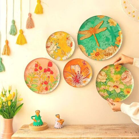 RITUALISTIC Vintage India Iron Wall Art - Set of 3 (Multicolor) | Home Decor | Painting | Divine | Intricate Designs | Wall Hanging Decor in Saudi Arabia