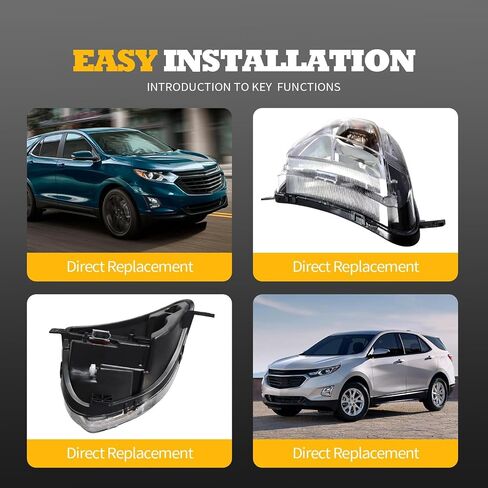 Bumper Left Side Turn Signal Light Assembly Compatible with Equinox 2018-2021 w/o Fog Lamp 84226250 (Left) in Saudi Arabia