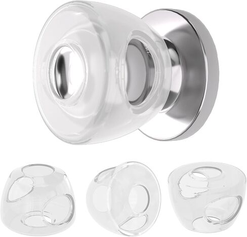 Inaya Baby Proofing Door Knob Cover (4 Pack) - Prevent Children from Opening Doors, Fit Most Round Knobs - Door Knob Safety Cover for Kids, Child Proof Door Lock, Child Proof Door Locks - White in Saudi Arabia
