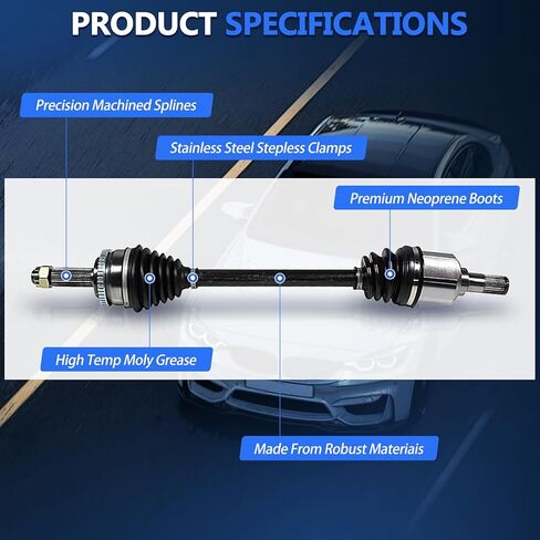 CV Axle متوافق مع 2006 2007 2008 2009 2010 2011 2012 2014 2015 2015 2017 2017 Toyota RAV4 LE XLE BASE Sport Limited 2.4L 2.5L 3.5L ، CV AXLE SHAFT SENDAY LEFT LEFT LEFT in Kuwait
