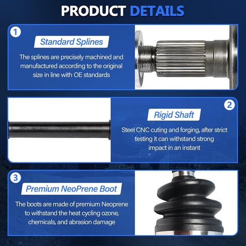 CV Axle متوافق مع 2006 2007 2008 2009 2010 2011 2012 2014 2015 2015 2017 2017 Toyota RAV4 LE XLE BASE Sport Limited 2.4L 2.5L 3.5L ، CV AXLE SHAFT SENDAY LEFT LEFT LEFT in Kuwait