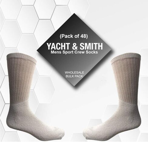 اليخت و Smith Big and Tall Mens Sport Crew Socks بالجملة (حجم الملك) ، بواسطة Socks'nbulk in Saudi Arabia