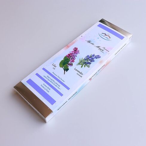 عصي البخور - مزيج لافندر ورجال أرجواني - البخور الطبيعي الجودة المقطوعة يدويًا - 75 جرامًا - أكثر in Kuwait