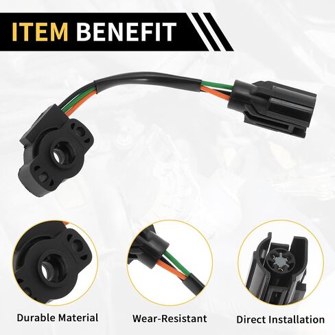 1 Pc Throttle Position Sensor for Ford F-150 F-250 1985-1995 TPS Throttle Sensors No.E7TZ9B989D Plastic Black in Saudi Arabia