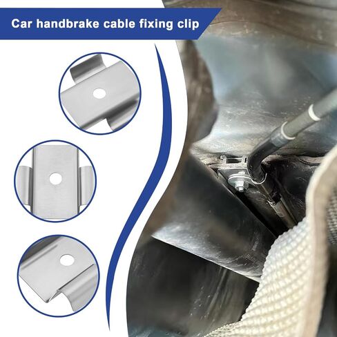 ECSiNG 1Pc Stainless Steel Upgraded Car Parking Brake Cable Clip Retainer Replacement Part 34406854898 Compatible with BMW 1/2/3/4 Series in Kuwait
