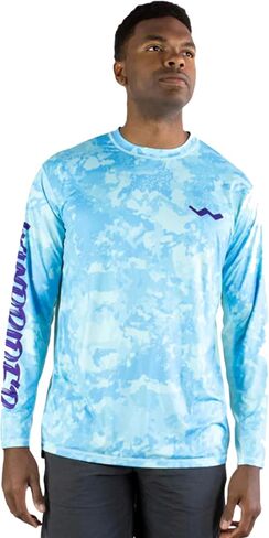 WindRider UPF 50+ Sun Protection Long Sleeve Shirts for Men – Rash Guard Mens Swim Shirt for Fishing Swimming & Outdoor Fun in Kuwait
