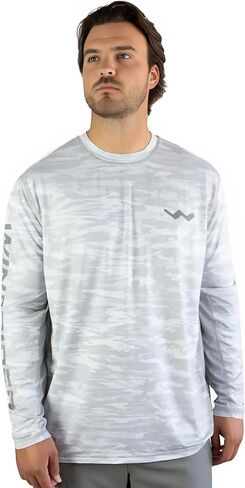 WindRider UPF 50+ Sun Protection Long Sleeve Shirts for Men – Rash Guard Mens Swim Shirt for Fishing Swimming & Outdoor Fun in Kuwait