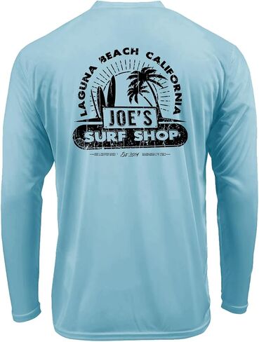 JOES SURF SHOP Men's Vintage Beach UPF 50 Long Sleeve Sun Shirt XS-4XL in Saudi Arabia