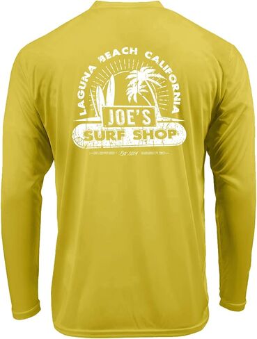 JOES SURF SHOP Men's Vintage Beach UPF 50 Long Sleeve Sun Shirt XS-4XL in Saudi Arabia