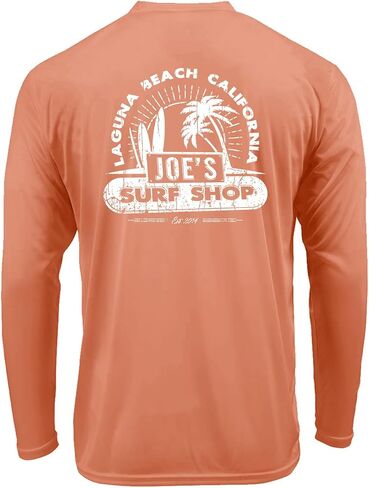 JOES SURF SHOP Men's Vintage Beach UPF 50 Long Sleeve Sun Shirt XS-4XL in Saudi Arabia