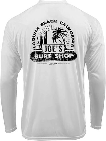 JOES SURF SHOP Men's Vintage Beach UPF 50 Long Sleeve Sun Shirt XS-4XL in Saudi Arabia