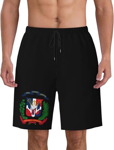 ROHKAO Dominican Republic Swim Trunks Man Quick Drying Swim Suits Mesh Lining with Pockets Board Shorts in Kuwait