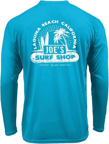 JOES SURF SHOP Men's Vintage Beach UPF 50 Long Sleeve Sun Shirt XS-4XL in Saudi Arabia