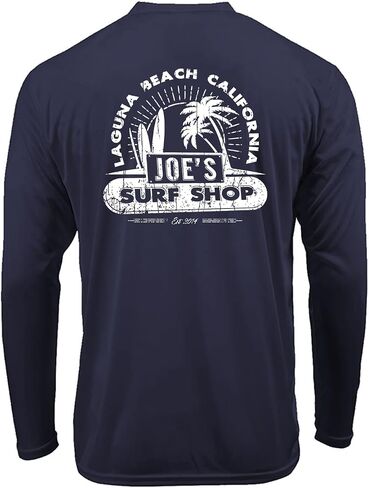 JOES SURF SHOP Men's Vintage Beach UPF 50 Long Sleeve Sun Shirt XS-4XL in Saudi Arabia