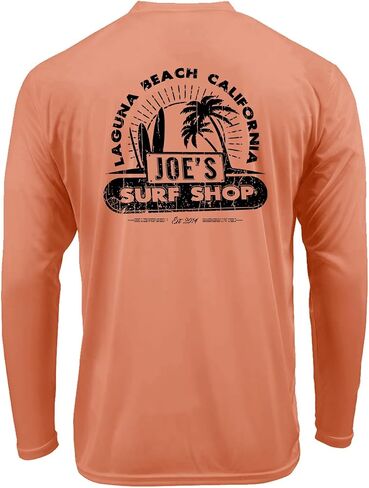 JOES SURF SHOP Men's Vintage Beach UPF 50 Long Sleeve Sun Shirt XS-4XL in Saudi Arabia