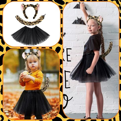 TecUnite 3 قطع زي الهالوين على شكل حيوان توتو آذان عقال ذيل فستان بتصميم حالم طقم أزياء للشباب والكبار في الهالوين التنكرية in Kuwait