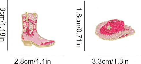 2pcs رعاة البقر قبعة رعاة البقر أحذية البوتس دبوس ، كرتون بالتنقيط قبعة زيت حذاء صفيرة صدر الالكاة ، المجوهرات على الطراز الغربي in Kuwait