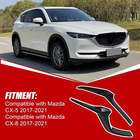 Secosautoparts 2pcs الشبكة الأمامية إدراج تغطية صب ABS متوافق مع Mazda Cx-5 Cx5 2022 2023 2024 Gloss Black Expressions in Kuwait