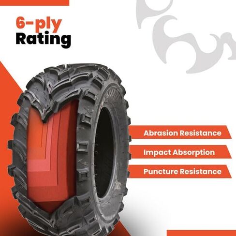 Ocelot Mars-B 24x11-10 Utility ATV/UTV Tire – 6-Ply Off-Road Quad & Side-by-Side Tire, V-Angled Tread for Mud, Sand & Hard Surfaces, Durable All-Terrain Performance in Saudi Arabia