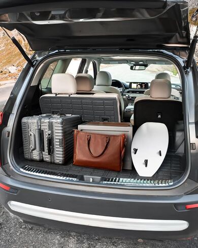 Cargo Mat Compatible with 2020-2025 Kia Telluride Accessories Cargo Liner Trunk Backrest Mat TPE All Weather Back Seat Cover Protector in Kuwait