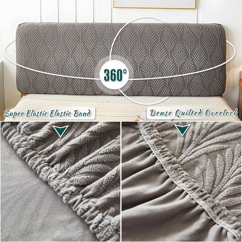 Jokivtou Solid Jacquard Fabric اللوح الأمامي الأغطية المغطاة ، اللوح الأمامي للسرير ، غطاء رأس السرير ، مسند الظهر ، غطاء الأمامي ، غطاء أمامي ، غطاء واقية ، واقية من الغبار الحديثة الحديثة in Kuwait
