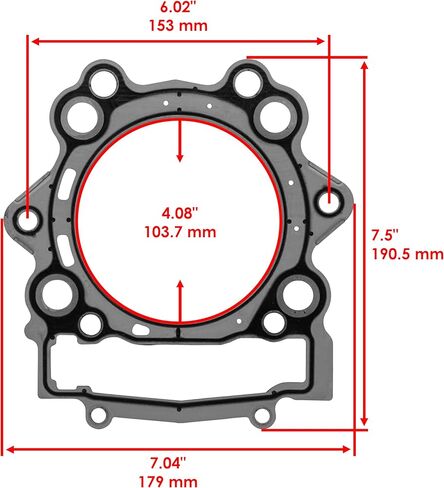 Caltric Cylinder Gaskets Compatible with Yamaha Grizzly 700 YFM700 2007-2023 / Kodiak 700 YFM700 2019-2023 1S3-11351-00-00 3B4-11181-00-00 in Saudi Arabia