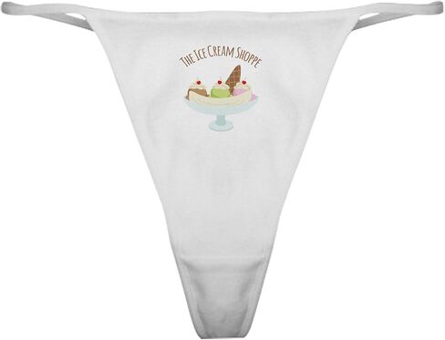 CafePress The Ice Cream Shoppe Classic Thong Underwear, Womens Panties in Saudi Arabia