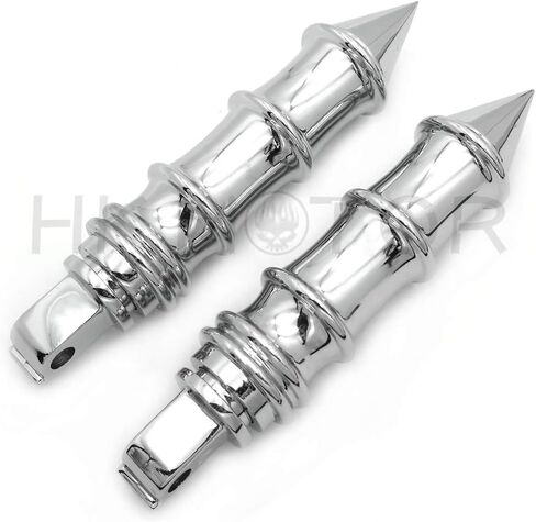 HONGK- Spike Bamboo Footpeg Compatible with all passenger Victory 8-Ball (Front/Rear) chrome [B07PZKMJQW] in Kuwait