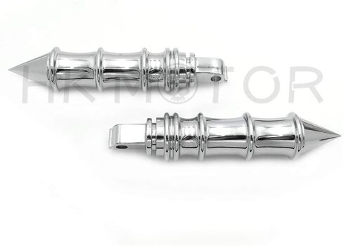 HONGK- Spike Bamboo Footpeg Compatible with all passenger Victory 8-Ball (Front/Rear) chrome [B07PZKMJQW] in Kuwait